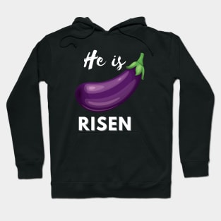 He is Risen Eggplant Hoodie